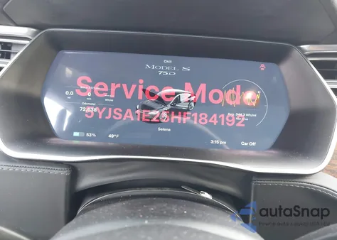 2017 Tesla Model S 100D/60D/75D/90D/P100D из США, поврежденный, VIN 5YJSA1E25HF184192